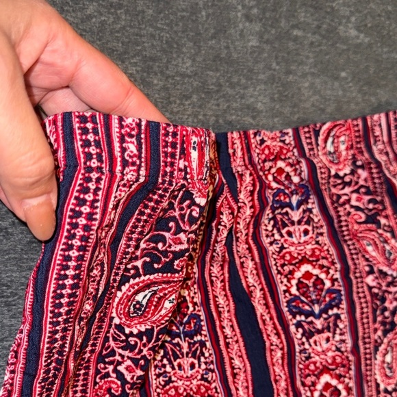 CB- Bohemian Paisley Print Maxi Skirt - Red and Blue Size Medium - Picture 10 of 10